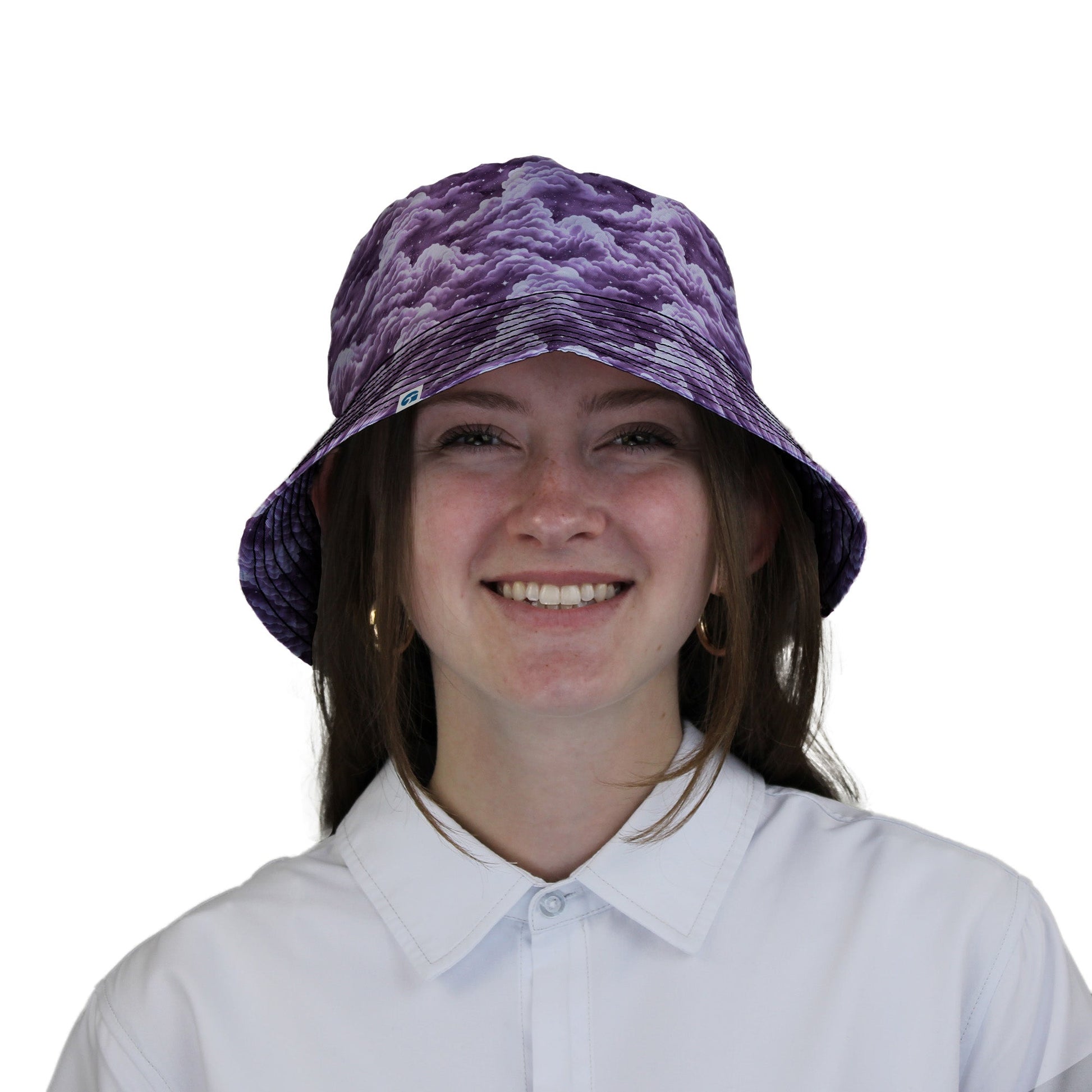 Painted Night Clouds Lilac Bucket Hat Woman