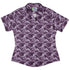 Painted Night Clouds Lilac Curvy Button Up Shirt womens front