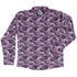 Painted Night Clouds Lilac Long Sleeve Button Up Shirt front