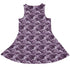 Painted Night Clouds Lilac Sleeveless Dress back