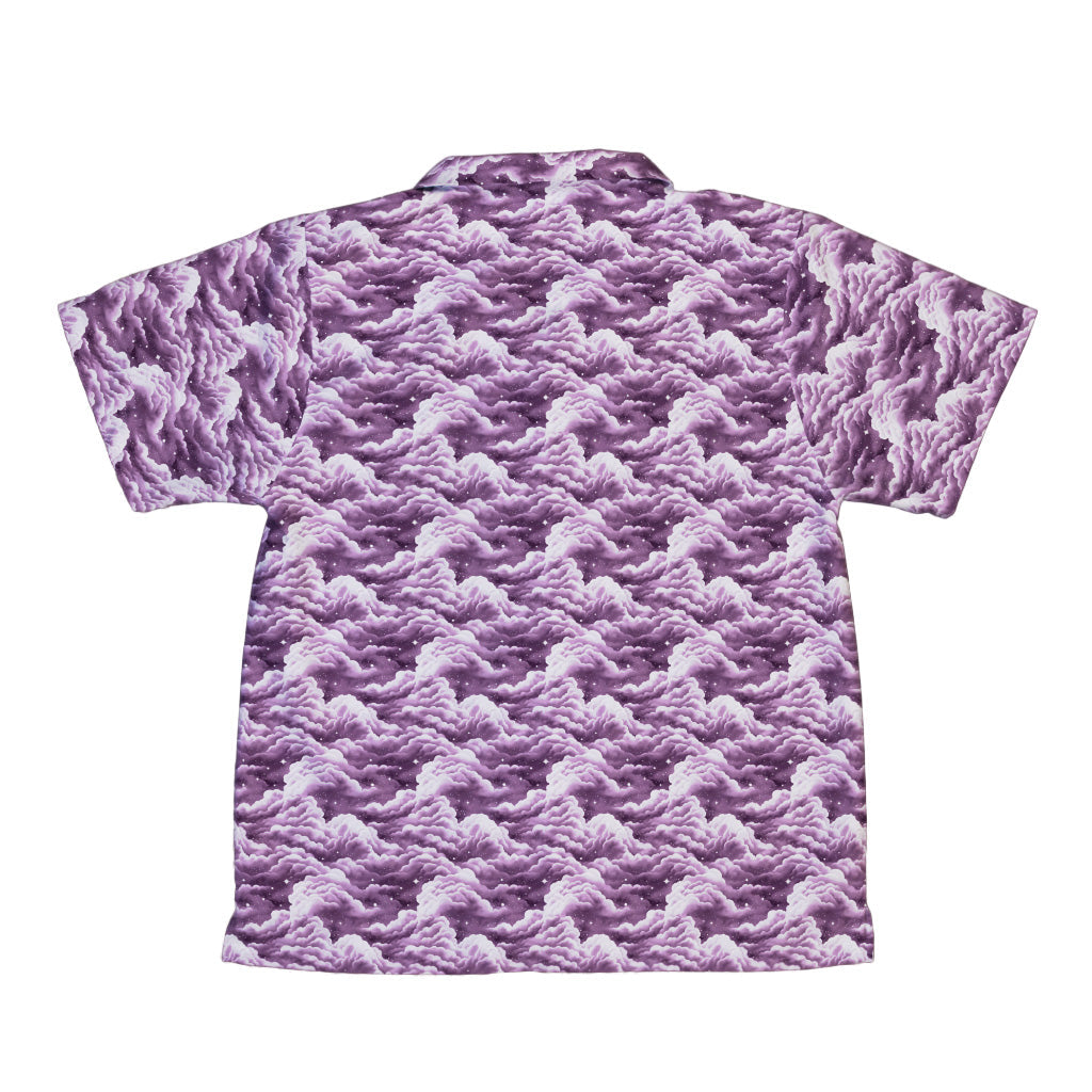 Painted Night Clouds Lilac Youth Hawaiian Shirt Back
