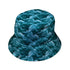 Painted Night Clouds Teal Bucket Hat Black Stitching