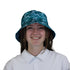 Painted Night Clouds Teal Bucket Hat Woman