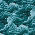 Painted Night Clouds Teal Button Up Shirt Pocket