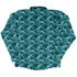 Painted Night Clouds Teal Long Sleeve Button Up Shirt back