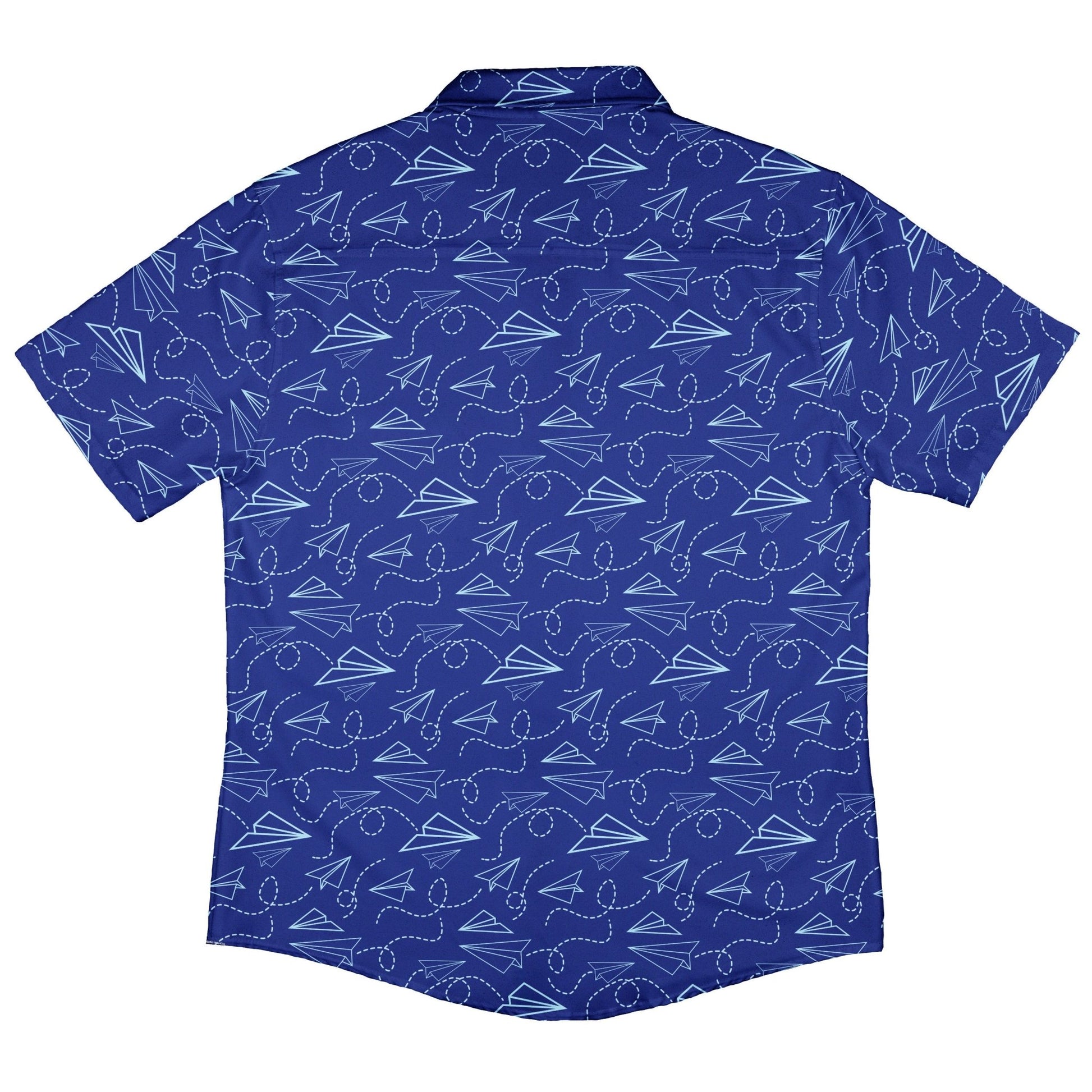 Paper Airplanes Blue Button Up Shirt Geek Nerd 0925 adult sizing All Adult Button Up Shirts