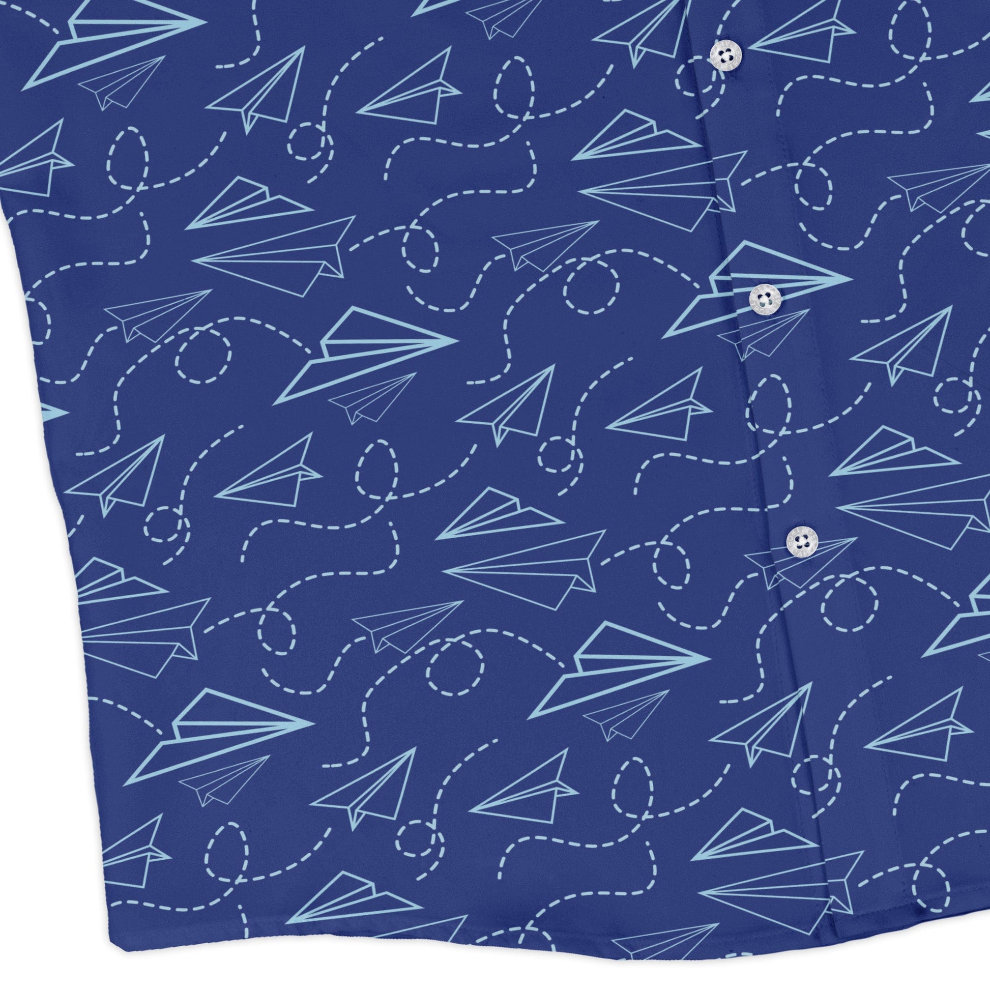 Paper Airplanes Blue Long Sleeve Button Up Shirt Geek Nerd 0925 adult sizing All Adult Button Up Shirts
