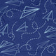 Paper Airplanes Blue Long Sleeve Button Up Shirt Geek Nerd 0925 adult sizing All Adult Button Up Shirts
