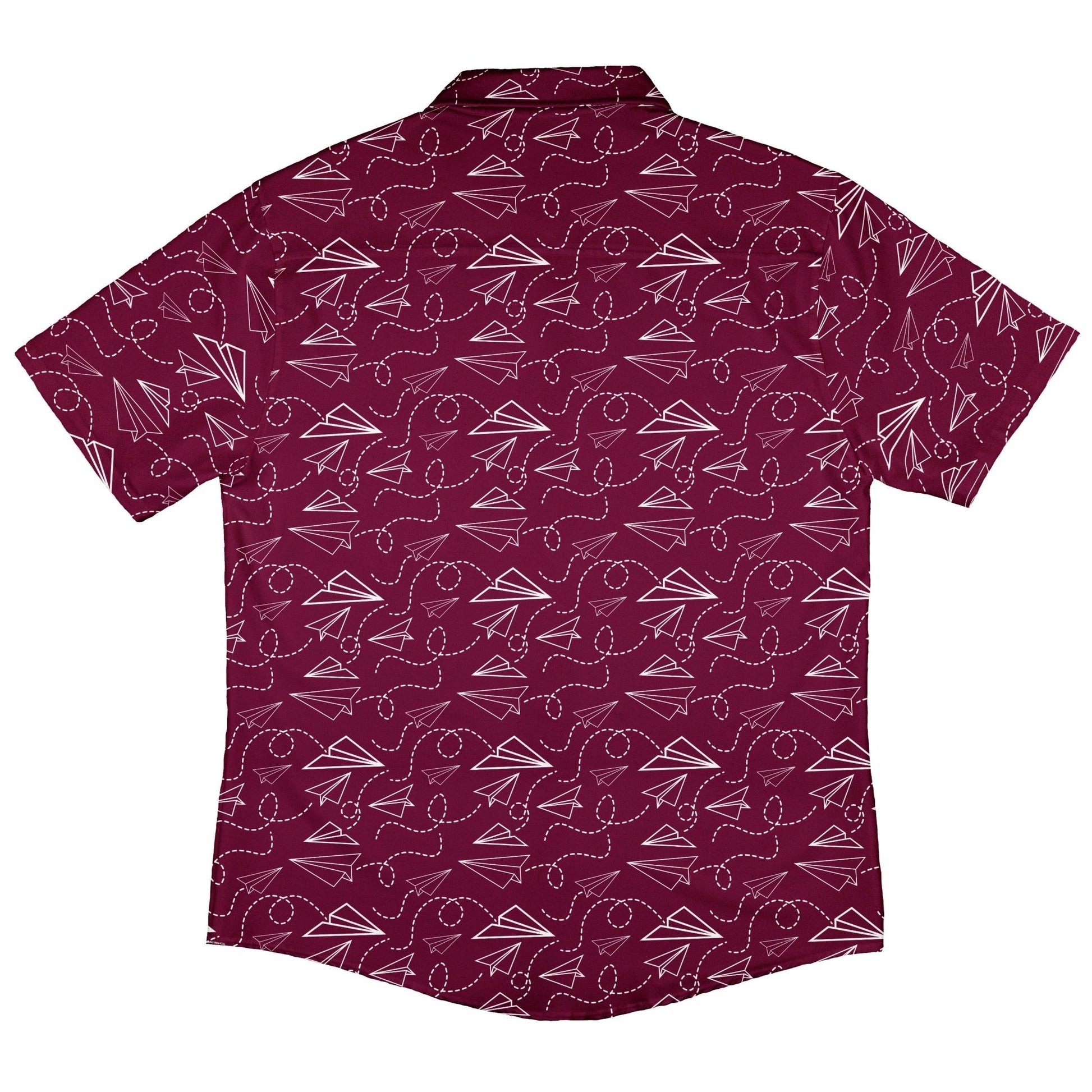 Paper Airplanes Red Button Up Shirt Geek Nerd 0925 adult sizing All Adult Button Up Shirts
