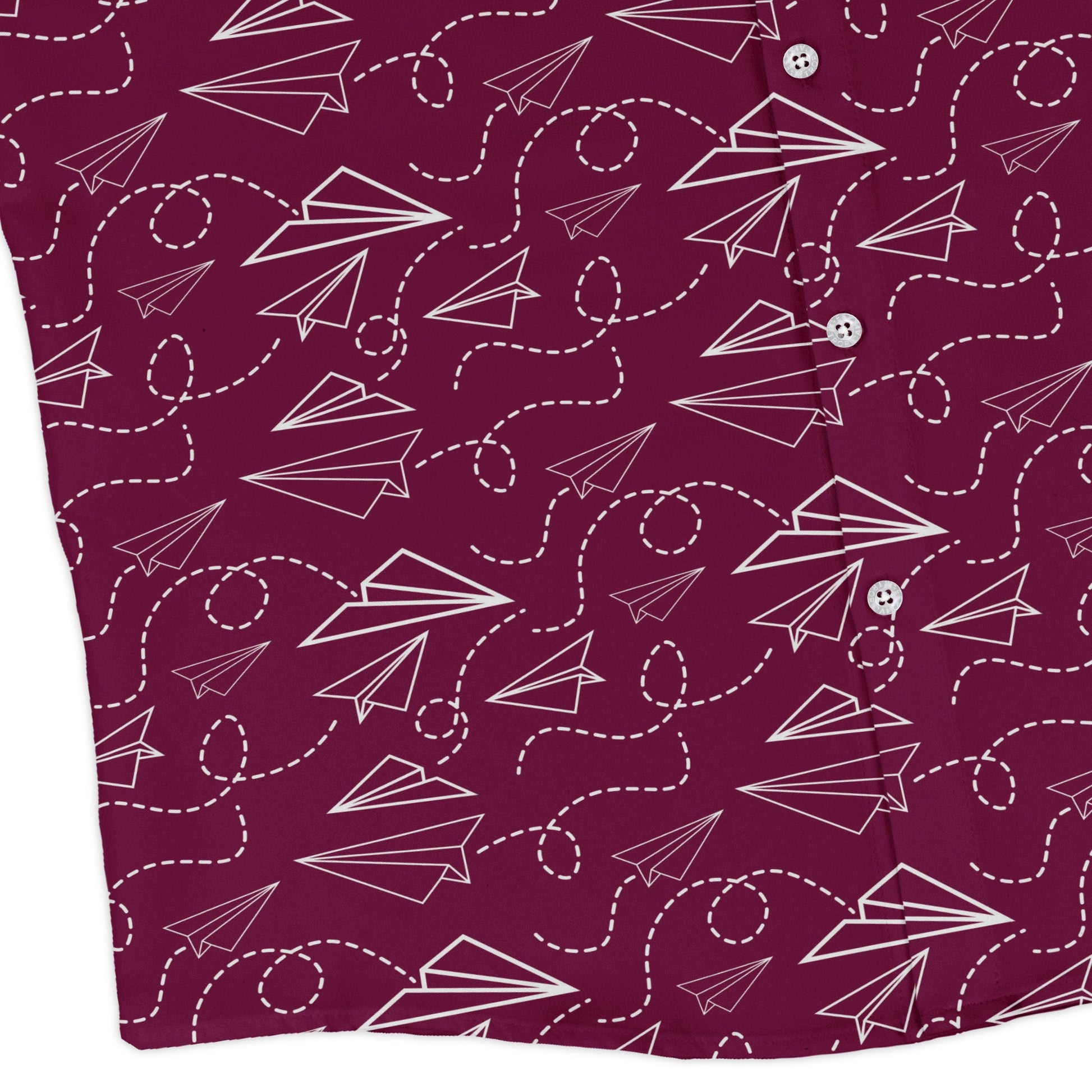 Paper Airplanes Red Long Sleeve Button Up Shirt Geek Nerd 0925 adult sizing All Adult Button Up Shirts