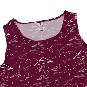 Paper Airplanes Red Dress Geek Nerd 0925 aviation print Design by Heather Davenport