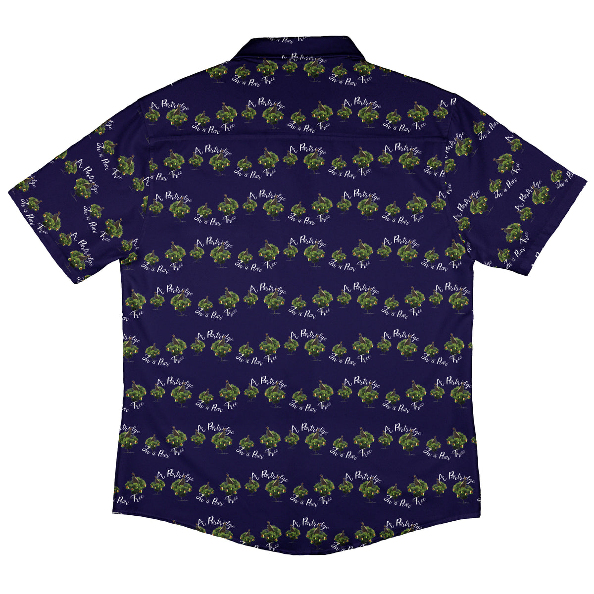 Partridge in a Pear Tree Button Up Shirt Back