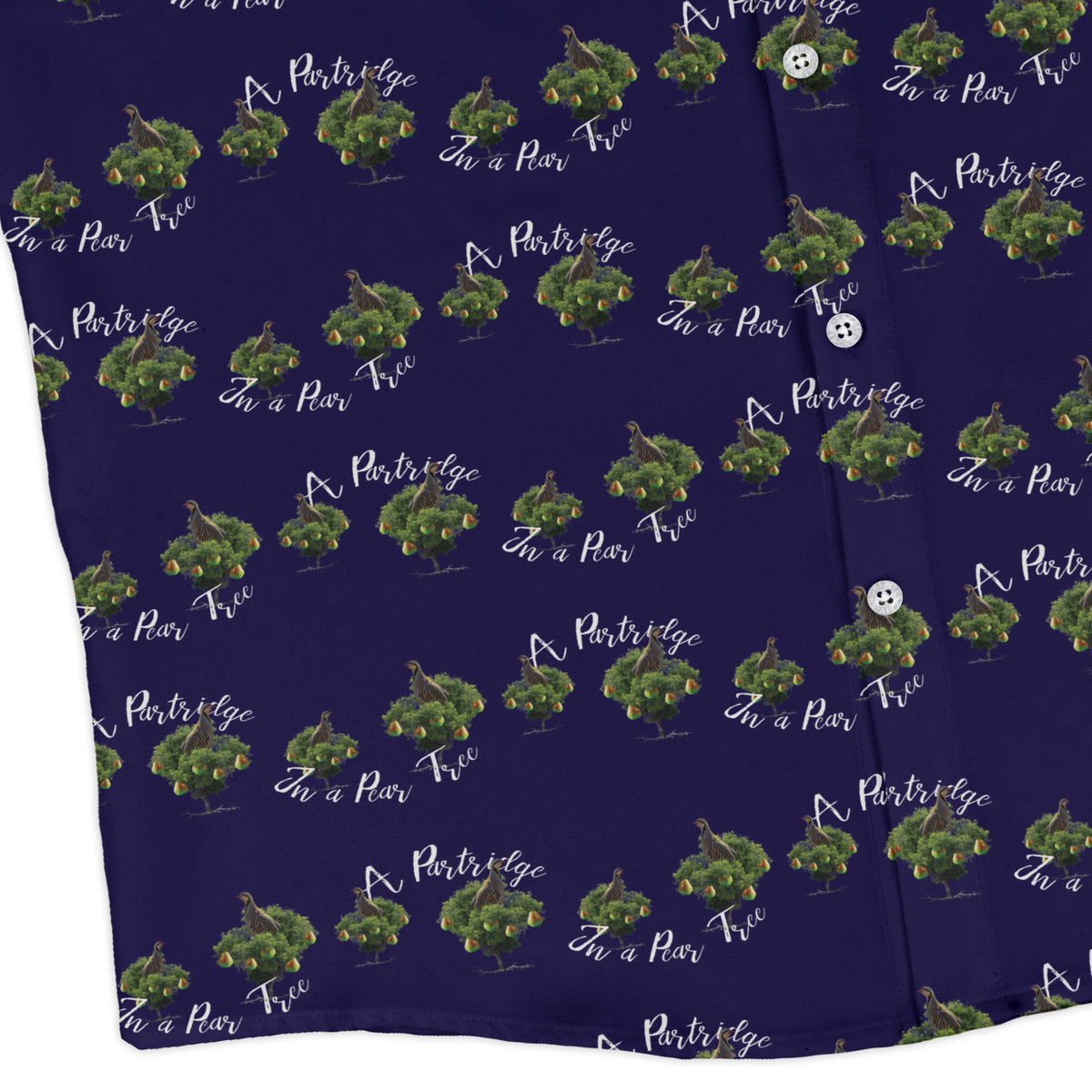 Partridge in a Pear Tree Long Sleeve Button Up Shirt corner