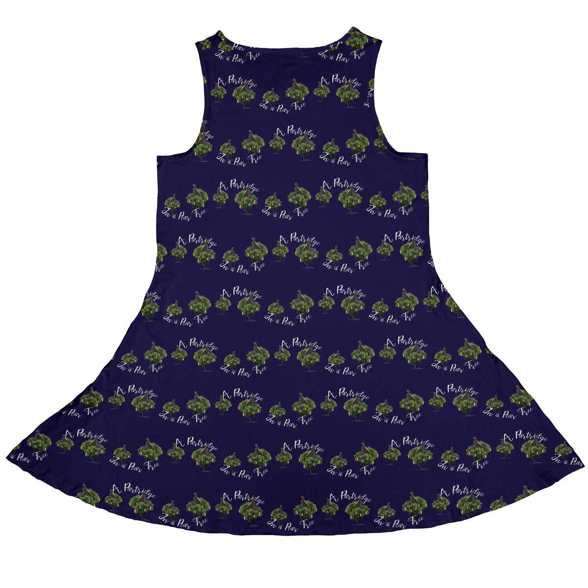 Partridge in a Pear Tree Sleeveless Dress back