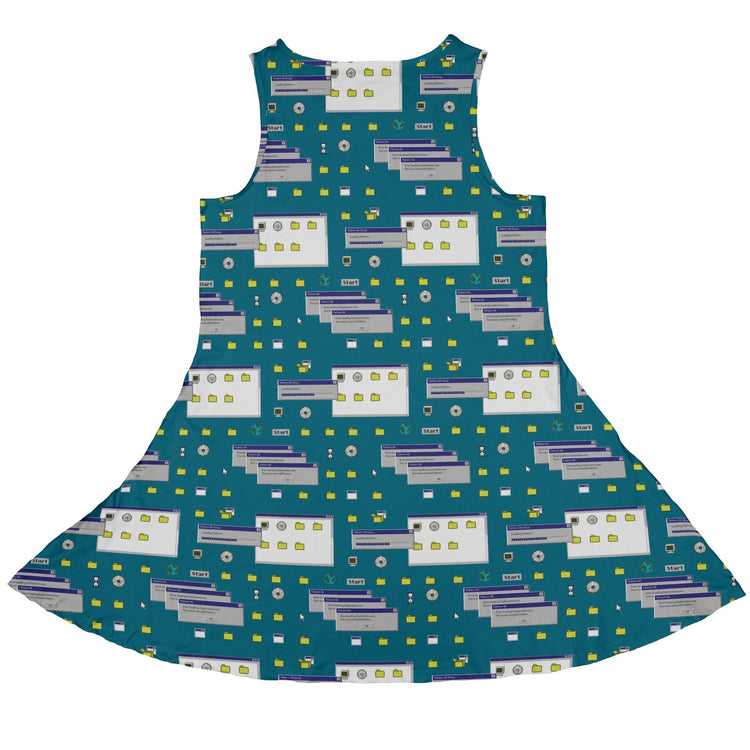 Pattern98 Dress Geek Nerd computer print Design by Claire Murphy lx - C