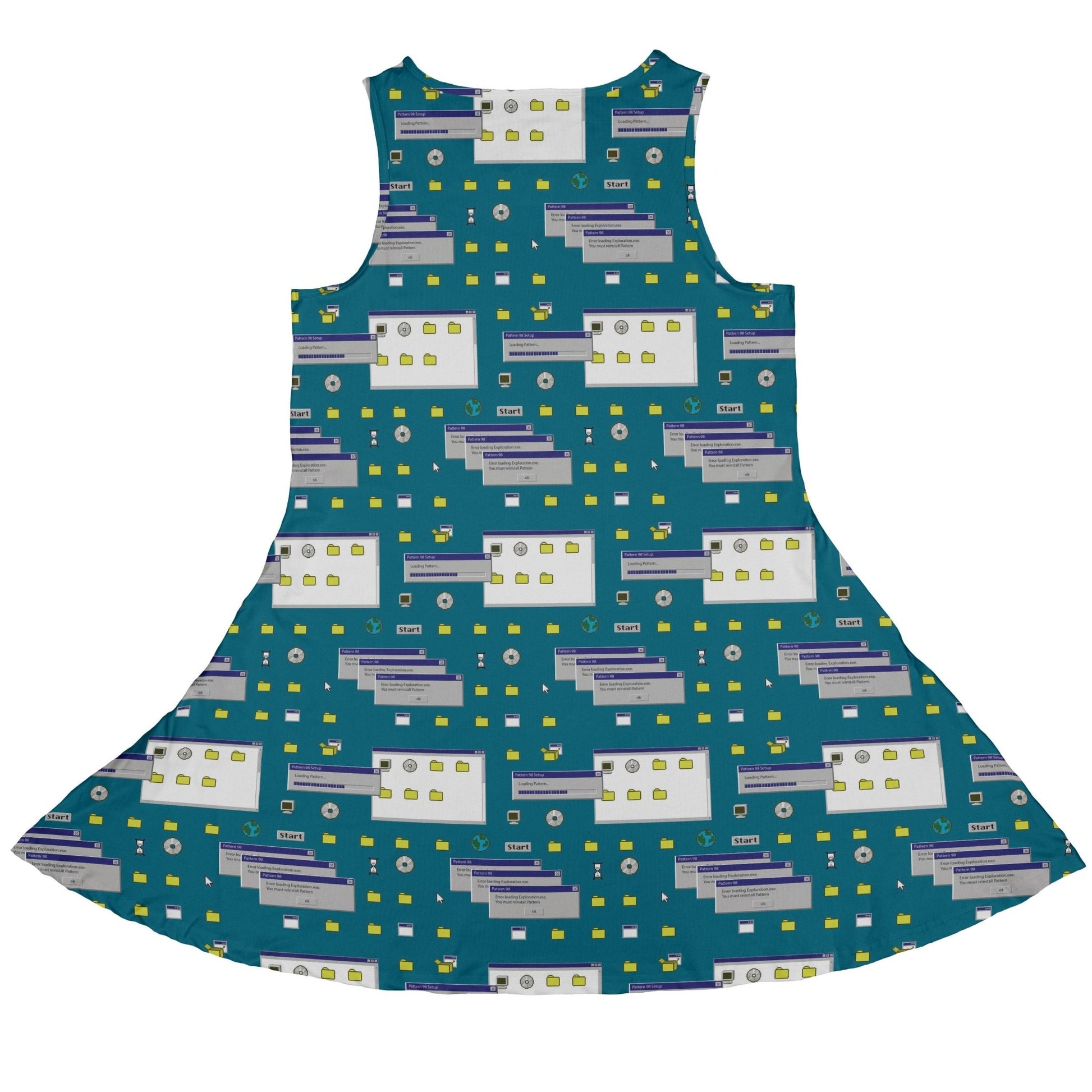 Pattern98 Dress Geek Nerd computer print Design by Claire Murphy lx - C