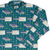 Pattern98 Long Sleeve Button Up Shirt Geek Nerd adult sizing computer print Design by Claire Murphy