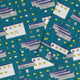Pattern98 Long Sleeve Button Up Shirt Geek Nerd adult sizing computer print Design by Claire Murphy