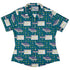 Pattern98 Curvy Button Up Shirt Geek Nerd computer print Design by Claire Murphy new