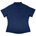 Paw Print Mandala Blue Curvy Button Up Shirt womens back
