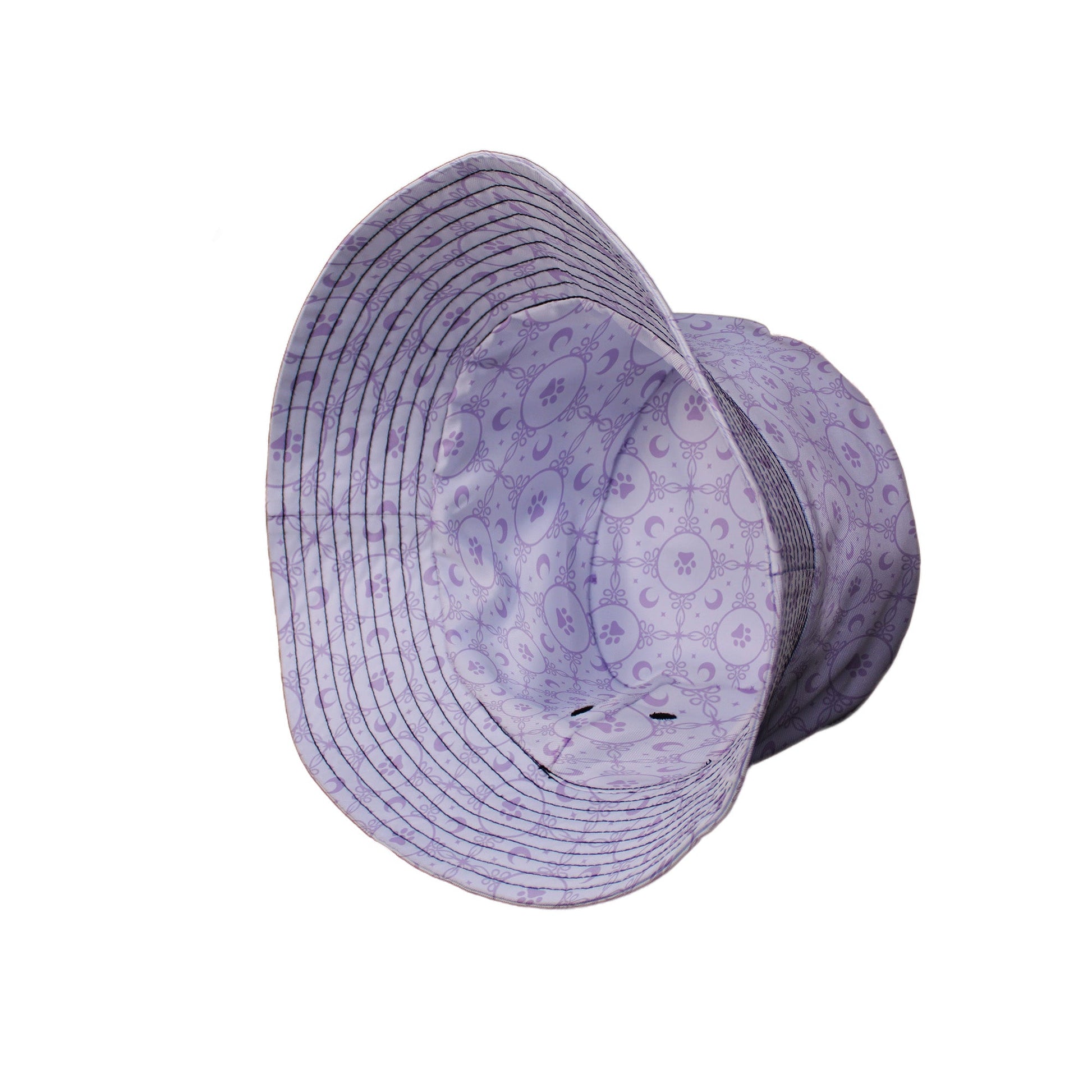 Paw Print Mandala Lilac Bucket Hat Side View