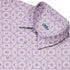 Paw Print Mandala Lilac Button Up Shirt Neck