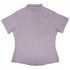 Paw Print Mandala Lilac Curvy Button Up Shirt womens back