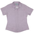 Paw Print Mandala Lilac Curvy Button Up Shirt womens front