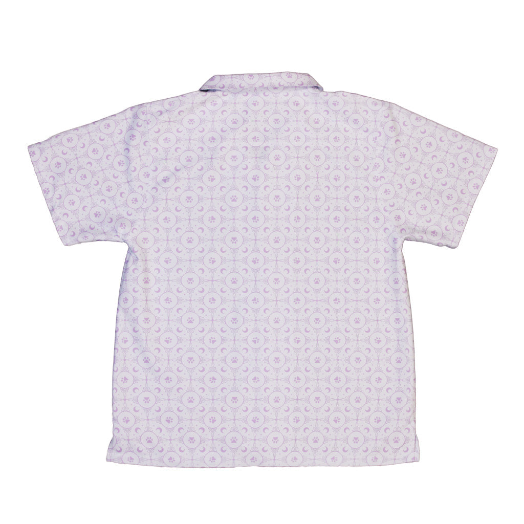 Paw Print Mandala Lilac Youth Hawaiian Shirt Back