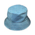 Paw Print Mandala Teal Bucket Hat Black Stitching