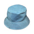 Paw Print Mandala Teal Bucket Hat Gray Stitching