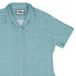 Paw Print Mandala Teal Curvy Button Up Shirt womens top right