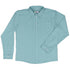 Paw Print Mandala Teal Long Sleeve Button Up Shirt front