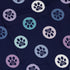 Paw Print Polka Dots Blue Button Up Shirt Pocket