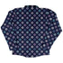 Paw Print Polka Dots Blue Long Sleeve Button Up Shirt back