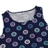 Paw Print Polka Dots Blue Sleeveless Dress close front