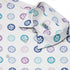 Paw Print Polka Dots White Button Up Shirt Neck