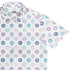 Paw Print Polka Dots White Button Up Shirt Top Corner