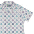 Paw Print Polka Dots White Curvy Button Up Shirt womens top right