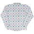Paw Print Polka Dots White Long Sleeve Button Up Shirt back