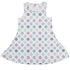 Paw Print Polka Dots White Sleeveless Dress front