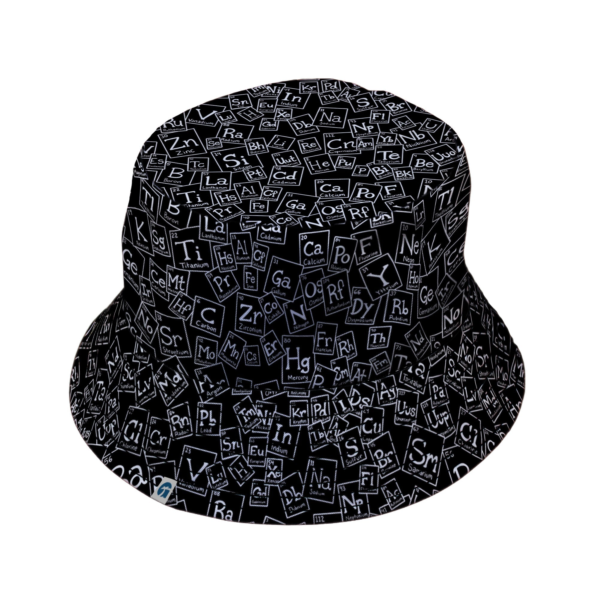 Periodic Table BW Bucket Hat Geek Nerd Design by Julie Kitzes lx - B q225