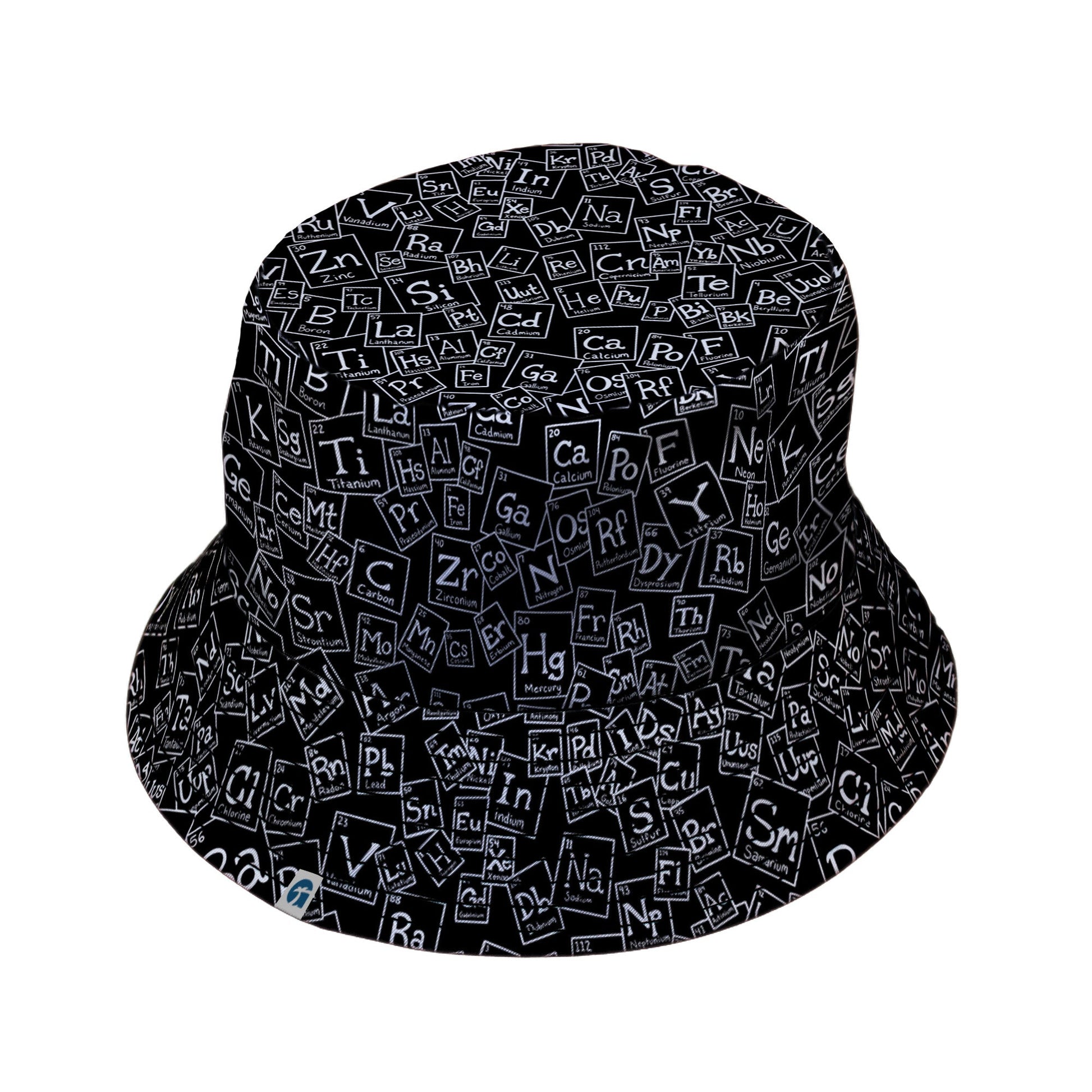 Periodic Table BW Bucket Hat Geek Nerd Design by Julie Kitzes lx - B q225