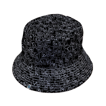 Periodic Table BW Bucket Hat Geek Nerd Design by Julie Kitzes lx - B q225