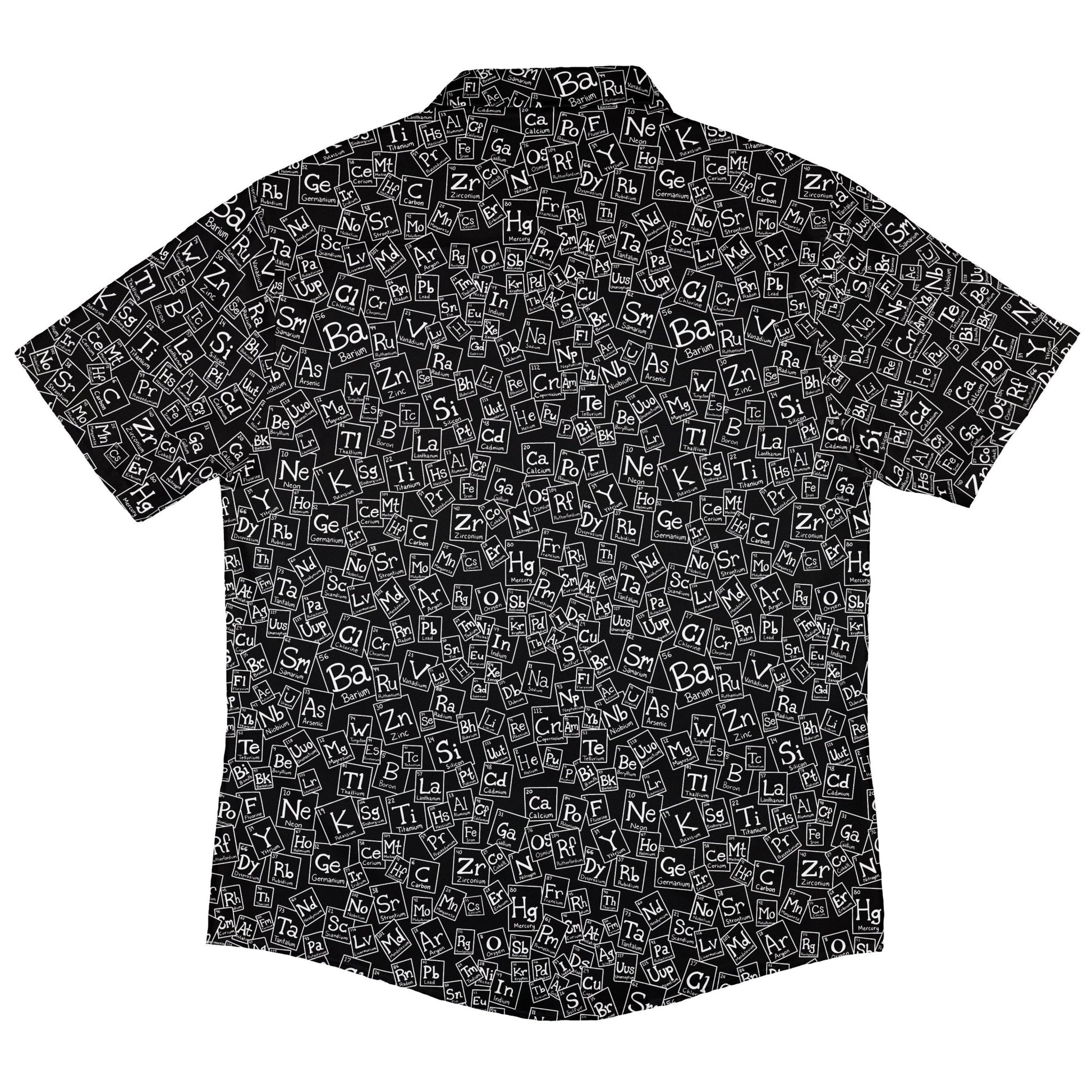 Periodic Table BW Button Up Shirt Geek Nerd adult sizing Design by Julie Kitzes q225