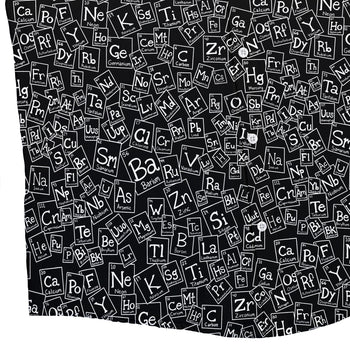 Periodic Table BW Button Up Shirt Geek Nerd adult sizing Design by Julie Kitzes q225