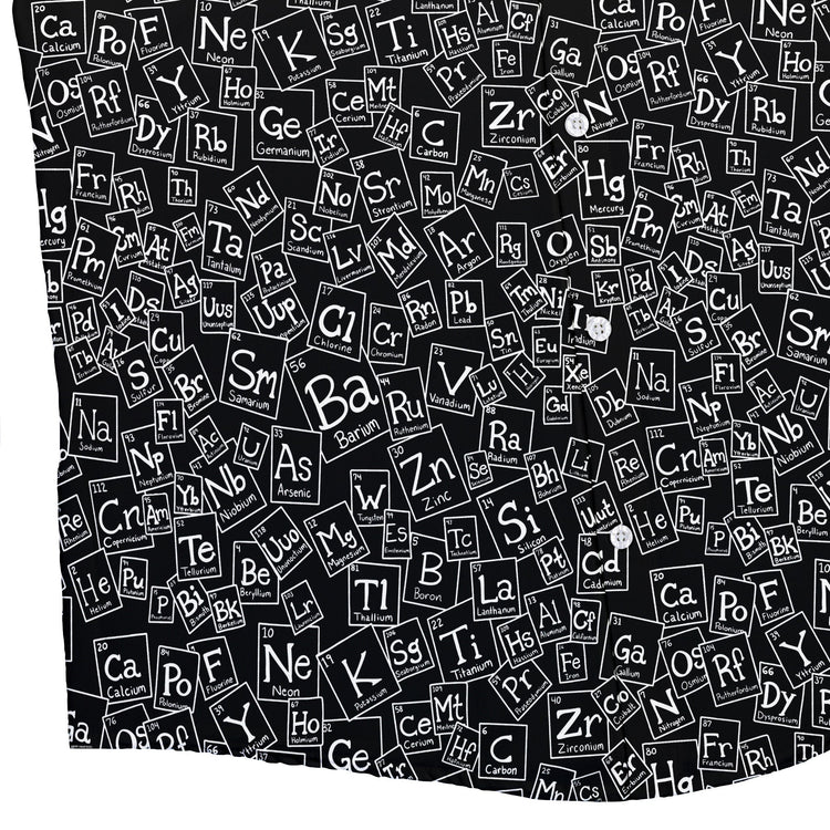 Periodic Table BW Button Up Shirt Geek Nerd adult sizing Design by Julie Kitzes q225