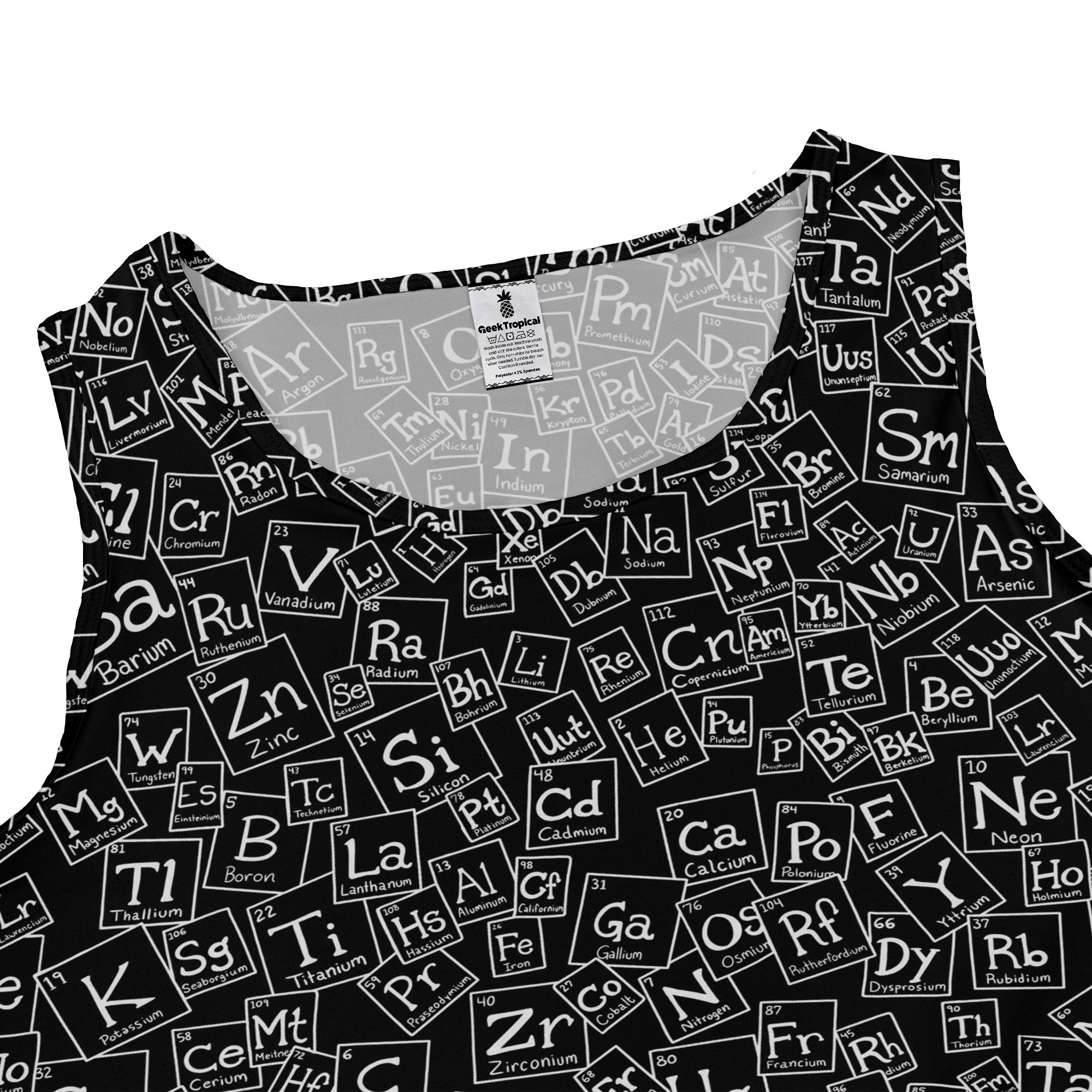 Periodic Table BW Dress Geek Nerd Design by Julie Kitzes lx - C q225
