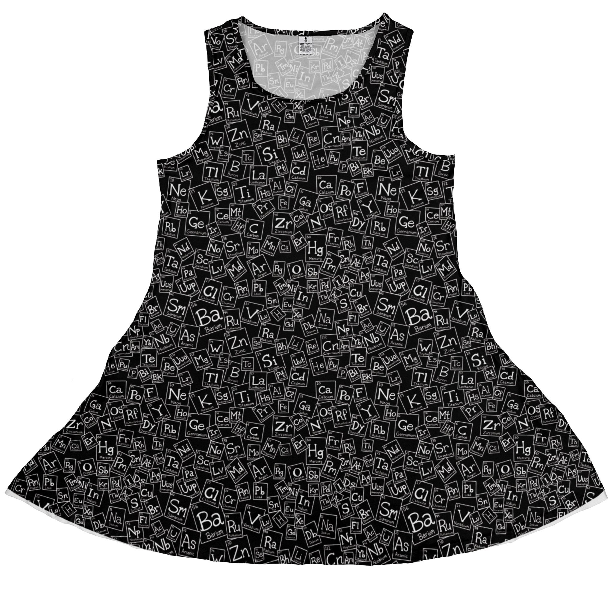 Periodic Table BW Dress Geek Nerd Design by Julie Kitzes lx - C q225