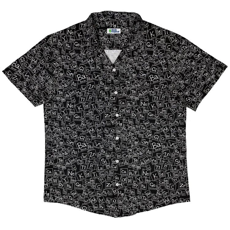 Periodic Table BW Button Up Shirt Geek Nerd adult sizing Design by Julie Kitzes q225